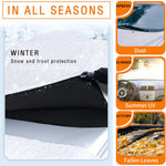 Black Oxford Car Windshield Cover | All-Season UV Rain Frost Snow Protector additional angle