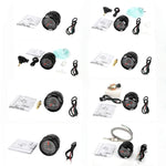 52mm 7-Color Car Gauge Set | Water Temp Oil Temp Oil Pressure Tachometer Boost Volt additional angle