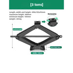 BAOLIAN Car Scissor Jack 3T Auto Emergency Lift Stand Labor-Saving Repair & Tire Repla close-up view