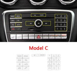 Center Console CD Multimedia Buttons Decals Trim For Mercedes Benz GLA X156 CLA C117 A B Class W176 W246 Car Interior Stickers