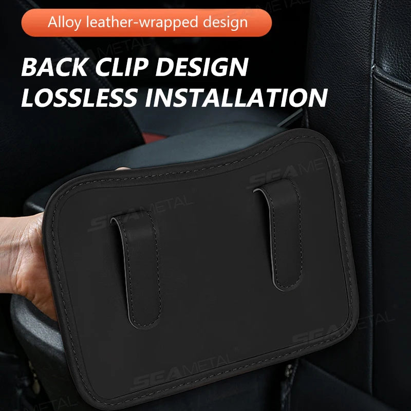 Car Seat Back Organizer Pu Leather Waterproof Storage Bag