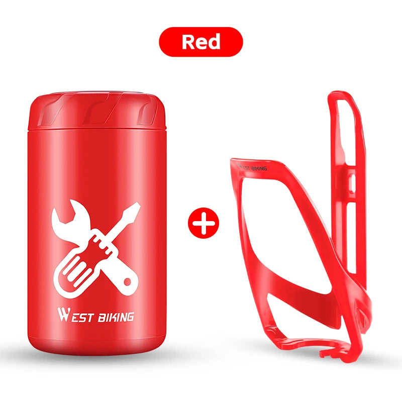 WEST BIKING Bicycle Repair Tool Storage Capsule Portable Waterproof Toolkit With Water close-up view