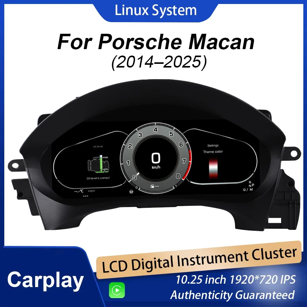 Digital Instrument Cluster for Porsche Macan 2014-2025 | 12.3” HD Screen Speedometer alternate view
