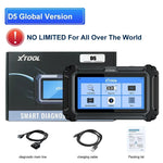 XTOOL D5 Car Diagnostic Tool 5 System Auto OBD2 Scanner OIL TCM DPF ABS EPB Reset Injector Code FCA/DOIP Lifetime Free Update