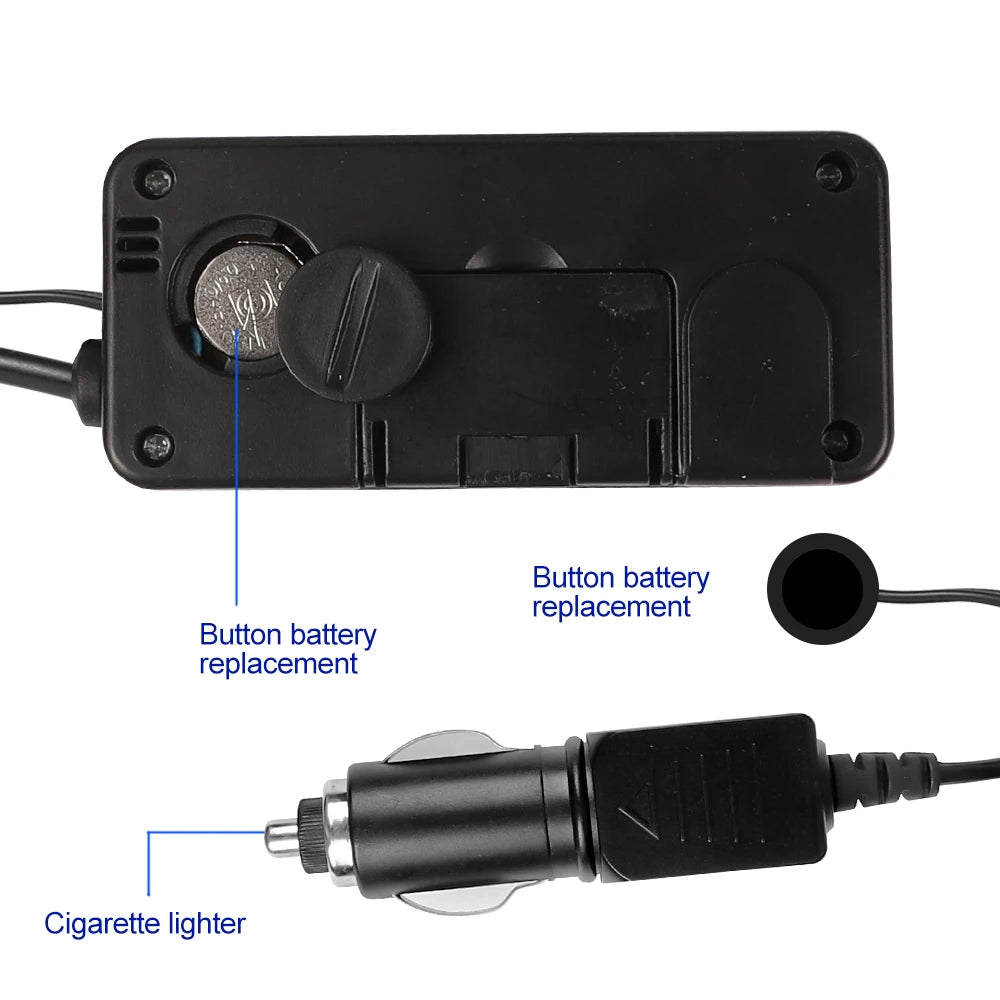 DC 12V Car Mini LCD Digital Thermometer | Dual Temperature Sensor with 1.5M Probe lifestyle view