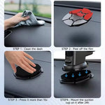 Car Dashboard Suction Cup Phone Holder Base Universal Fit Iron additional angle