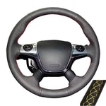 Car Steering Wheel Cover Perforated Microfiber Leather For Ford KUGA Escape 2013-20 additional angle