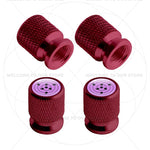 Itachi Rinnegan Sharingan Tire Valve Caps | 4pc Aluminum Anime Car Accessories additional angle