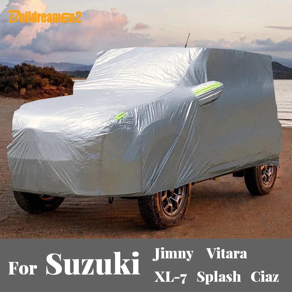 Full Car Cover Outdoor Anti-UV Sun Snow Rain Resistant Auto Cover Windproof | For Suzuki Jimny Vitar
