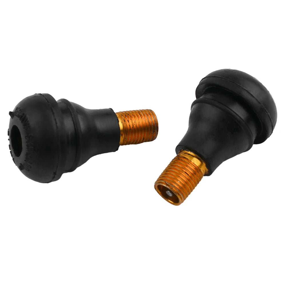 TR412 Snap-in Car Tubeless Tyre Valve Stems | 4 Pack Rubber Copper Vacuum Tire Air additional angle