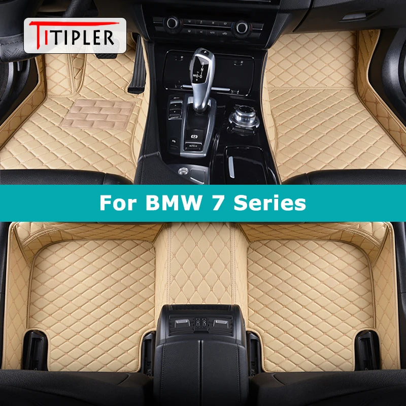 TITIPLER Custom Car Floor Mats For BMW 7er E65 F01 F02 F03 F04 G11 G12 Auto Carpets Foot Coche Accessorie