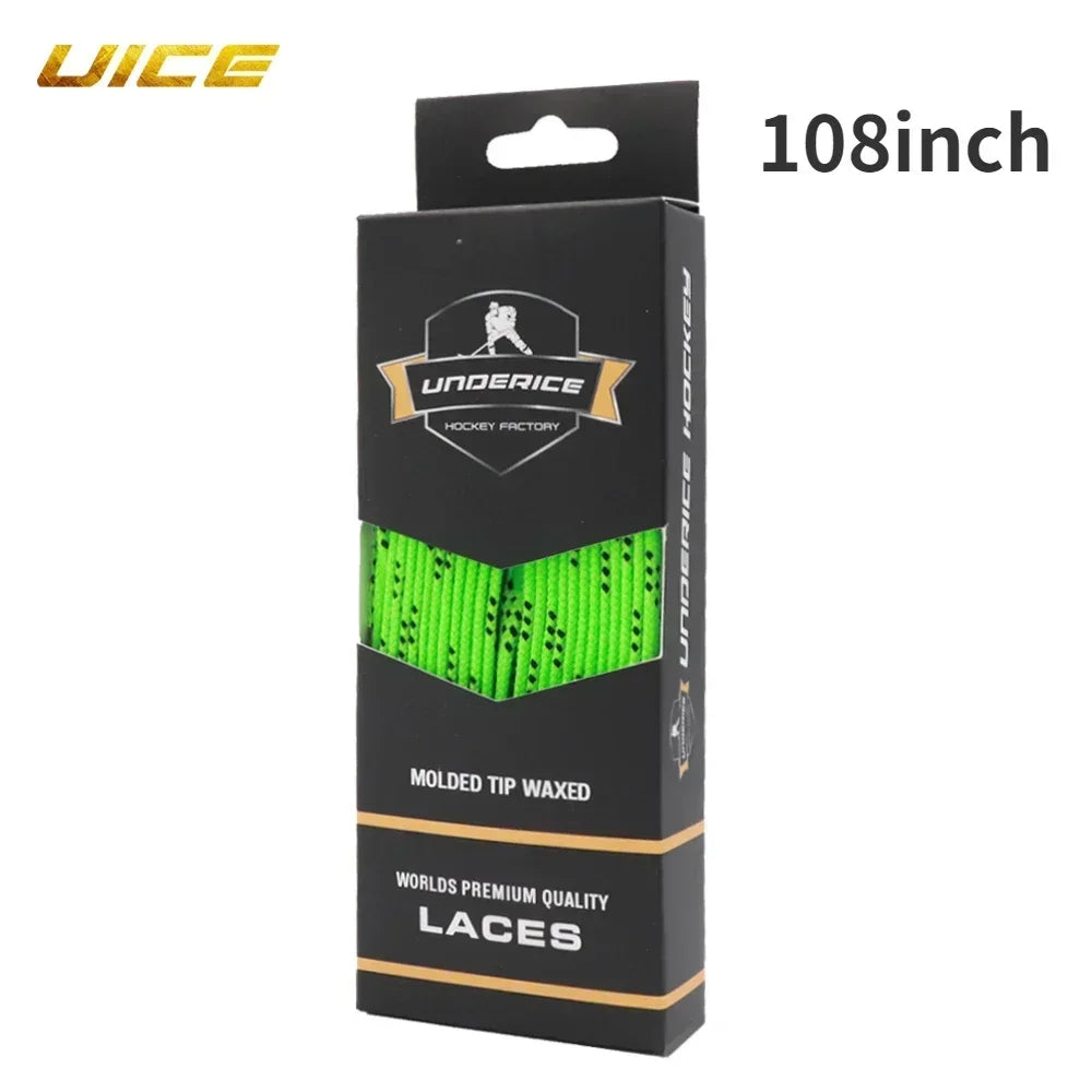 UICE Ice Hockey Shoelaces Box-Packed Ice Hockey Skate Laces 84/96/108/120in Dual Laye lifestyle view