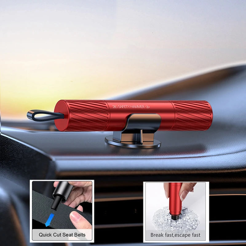 Car Window Glass Breaker Hammer Seatbelt Cutter Emergency Tungsten Steel Tip Tool for Auto Rescue Sa