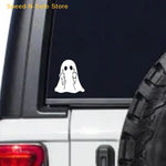 Funny Middle Finger Ghost Motorcycle Car Sticker Waterproof Weather Proof Decal for Au close-up view