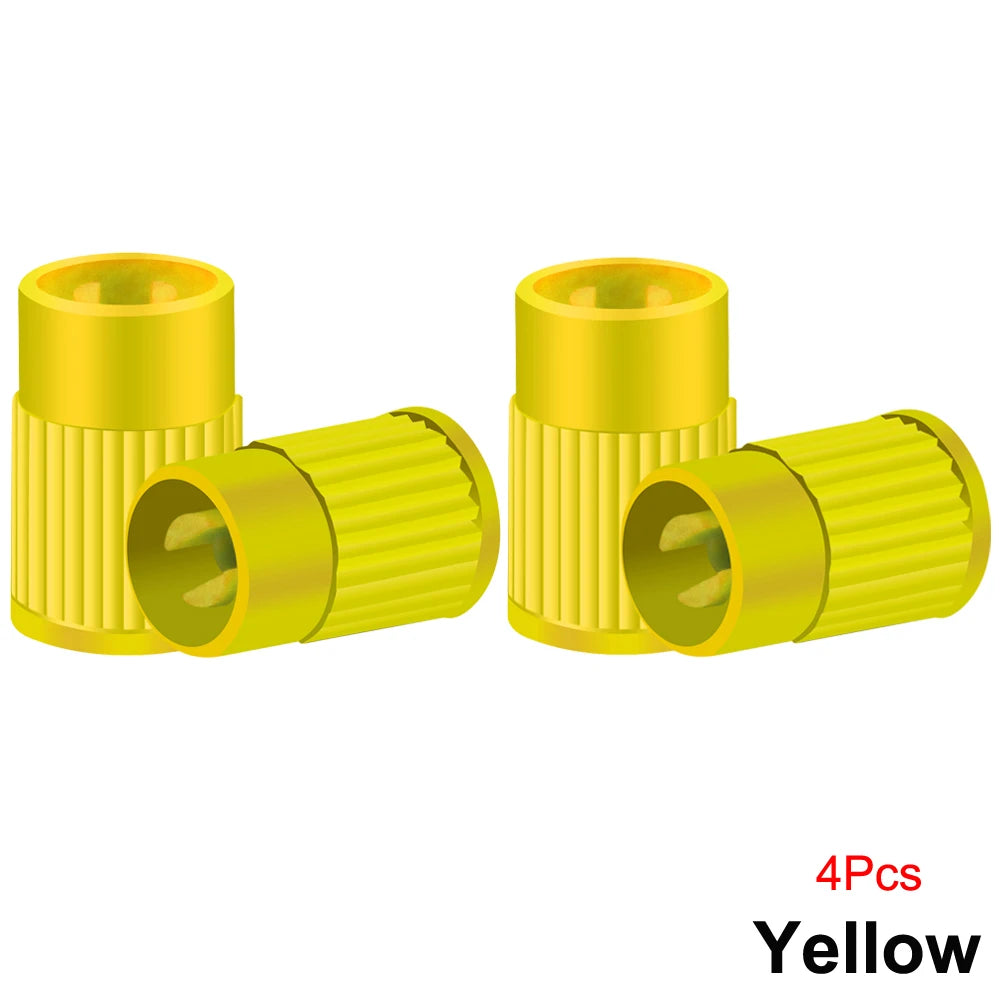 Plastic Tire Valve Caps with Built-in Valve Core Remover | Universal Stem Covers fo additional angle