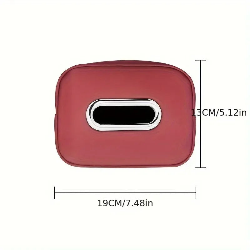 Leather Car Tissue Box Holder for Sun Visor, Headrest and Armrest