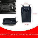ABS Car Armrest Storage Box Cover Center Console Tray For Mercedes Benz C Class W204 C180 C200 C260 C300 2008-2014