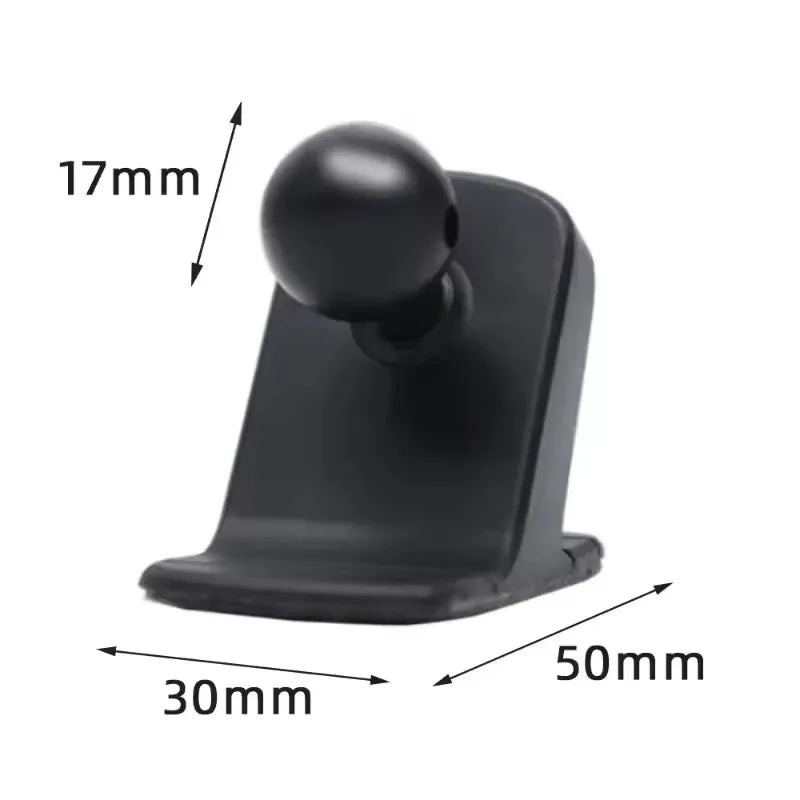 Car Cell Phone Holder Base 17mm Ball Head Base Dashboard Mounting Suction Cup Anti- additional angle