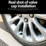 Aluminum Alloy Car Tire Valve Caps | 4-Pack Waterproof Dustproof Stem Covers for Auto lifestyle view