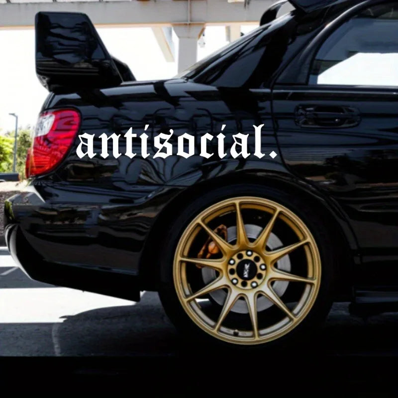 Car-Styling Antisocial Stickers On The Car Vinyl Decal Decorate Sticker Waterproof Fashi detail view
