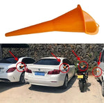 Car Long Stem Funnel Anti-splash Gasoline Oil Filling Tool Plastic Car Truck Motor Oil close-up view