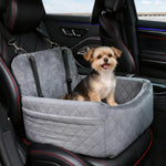 Warm Portable Dog Car Seat for Small Medium Dogs | Pet Travel Bed with Safety Belt