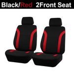 AUTO PLUS Sports Universal Polyester Car Seat Cover Set Fit Most Car Plain Fabric Bico close-up view