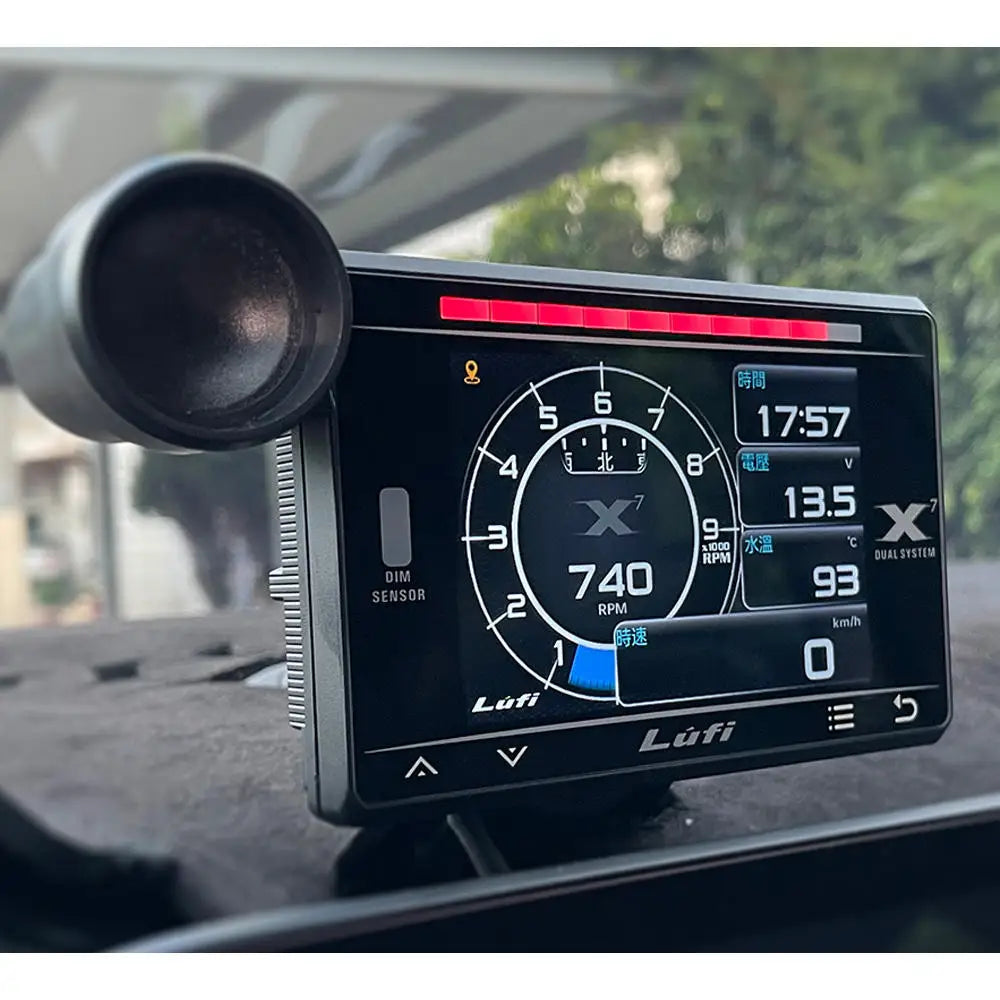 New Fourth Generation LUFI X7 HUD Car OBD Instrument | Water Temp Exhaust Temp Turbine Speed LCD Met