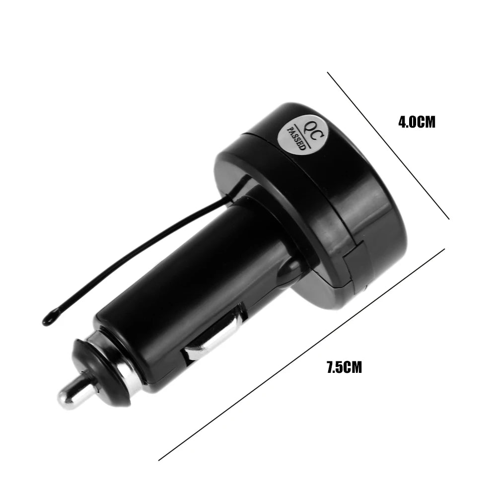 2 IN 1 Car Voltmeter Thermometer | 12V 24V Cigarette Lighter Battery Monitor additional angle