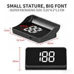 Universal Car Speedometer HUD GPS Head-Up Display | Windshield Speed Projection for Ve close-up view