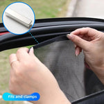 Magnetic Car Window Sunshade Cover | UV Protection Mesh Curtain for Side and Rear Wind close-up view