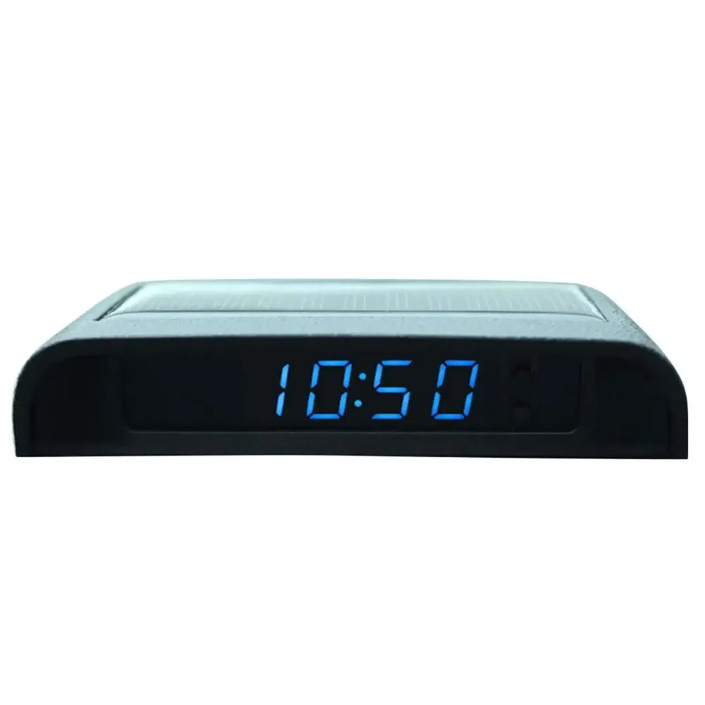 Car Clock Solar Charging Stick-On Digital Watch | 24-Hour 3-Level Brightness Auto Adjust detail view