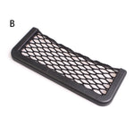 1pcs/2pcs Car Organizer Storage Bag Auto Paste Net Pocket Phone Holder Car Accessorie lifestyle view