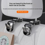 Car Seat Back Headrest Hidden Mount Storage Hook Hanger detail view