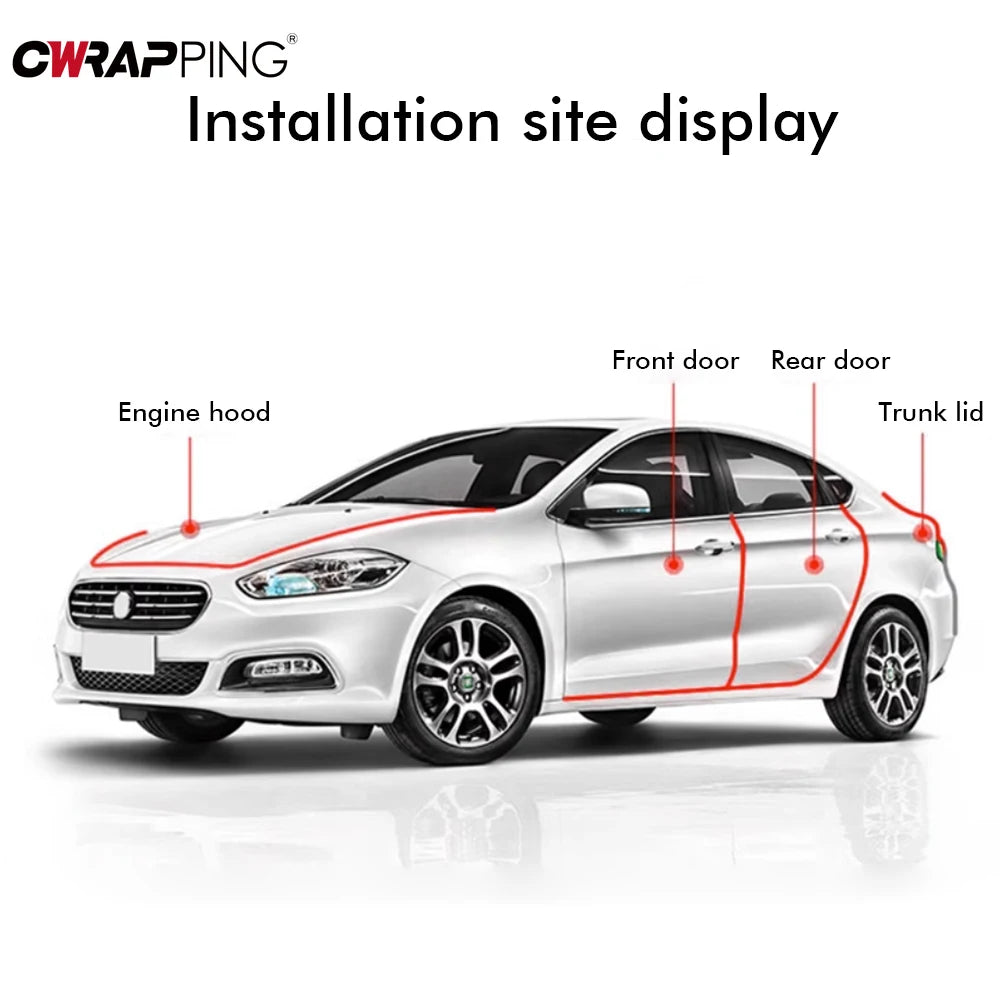 5m Car Door Edge Guards Clear Rubber Seal Protector U Shape Edge Trim Transparent A additional angle