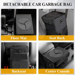 3-in-1 Car Trash Can with Lid & Waterproof Storage Bag close-up view