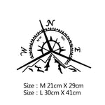 Car Sticker Creativity 10 Styles Adventure Sports Compass Vinyl Decals Car Bumper Body Rear Window Glass Decorative Decals