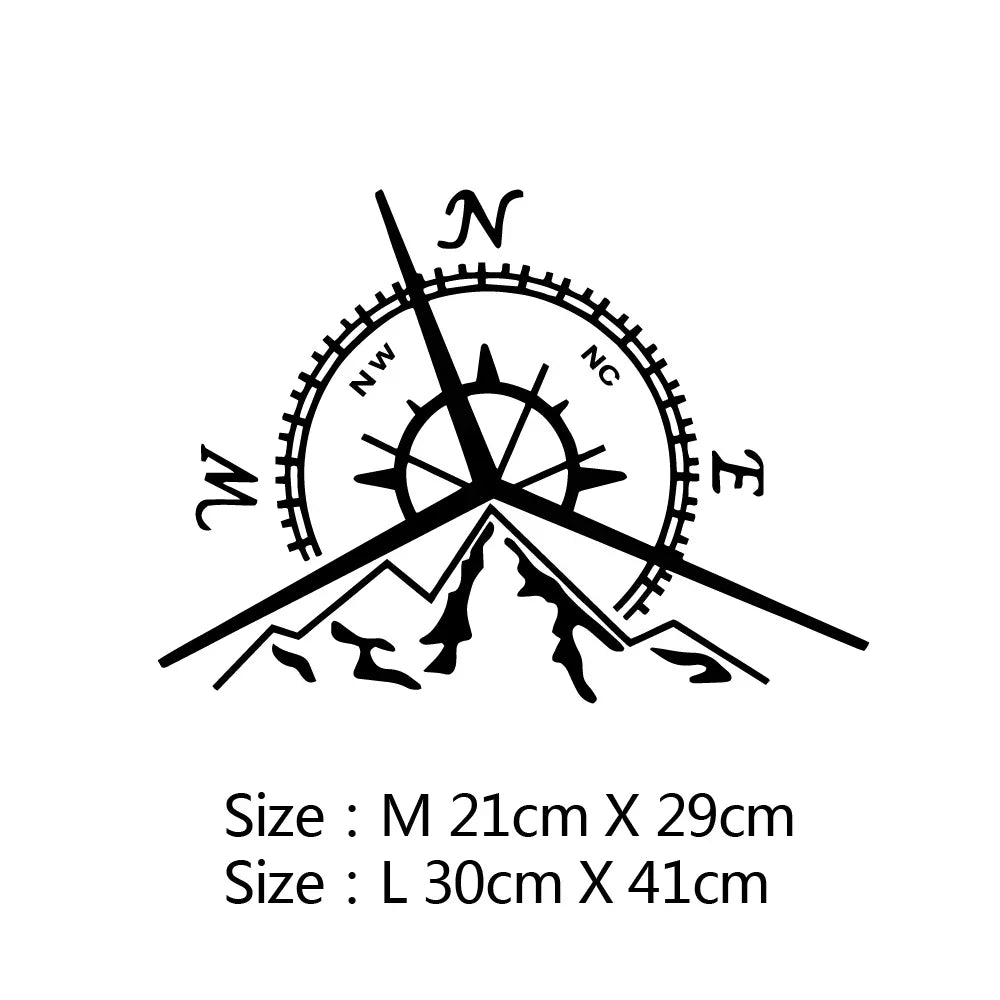Car Sticker Creativity 10 Styles Adventure Sports Compass Vinyl Decals Car Bumper Body Rear Window Glass Decorative Decals