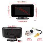 3-in-1 Auto Car LCD Meter Digital Oil Pressure Voltage Water Temperature Gauge Univ additional angle