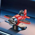 1 Pcs Solar Powered Rotating Airplane Car Dashboard Ornament 360° Auto Spin Decor Airplane Ornaments Car Interior Decoration