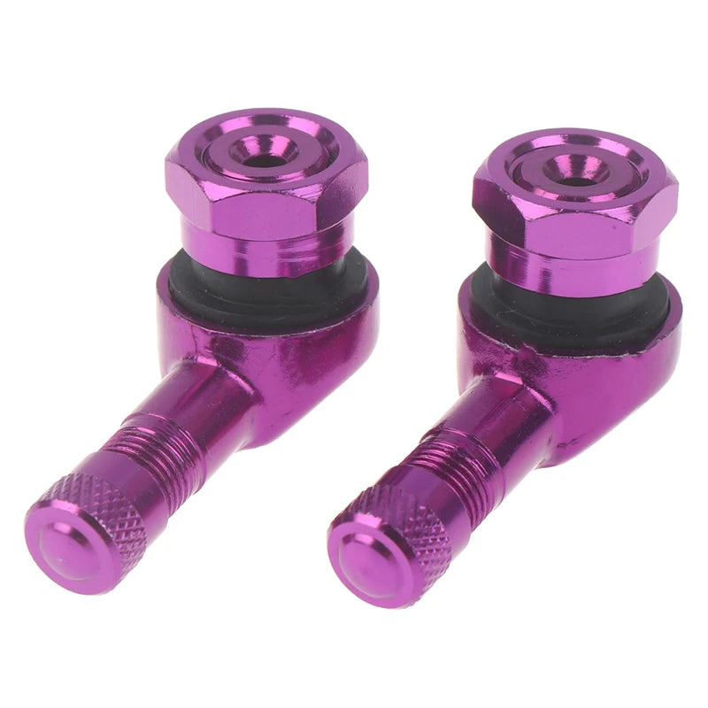 2* Aluminum Alloy Motorcycle Valve Stems | 90 Degree Tubeless Tire Valve for Rims lifestyle view
