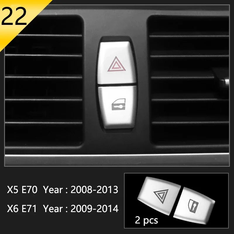 Car Styling For BMW X5 X6 E70 E71 Console Gearshift Frame Decorative Trim Strips Stai alternate view