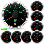 52mm Fuel Level Gauge 7 Color Backlight | 0-190ohm 240-33ohm Car Truck Boat additional angle