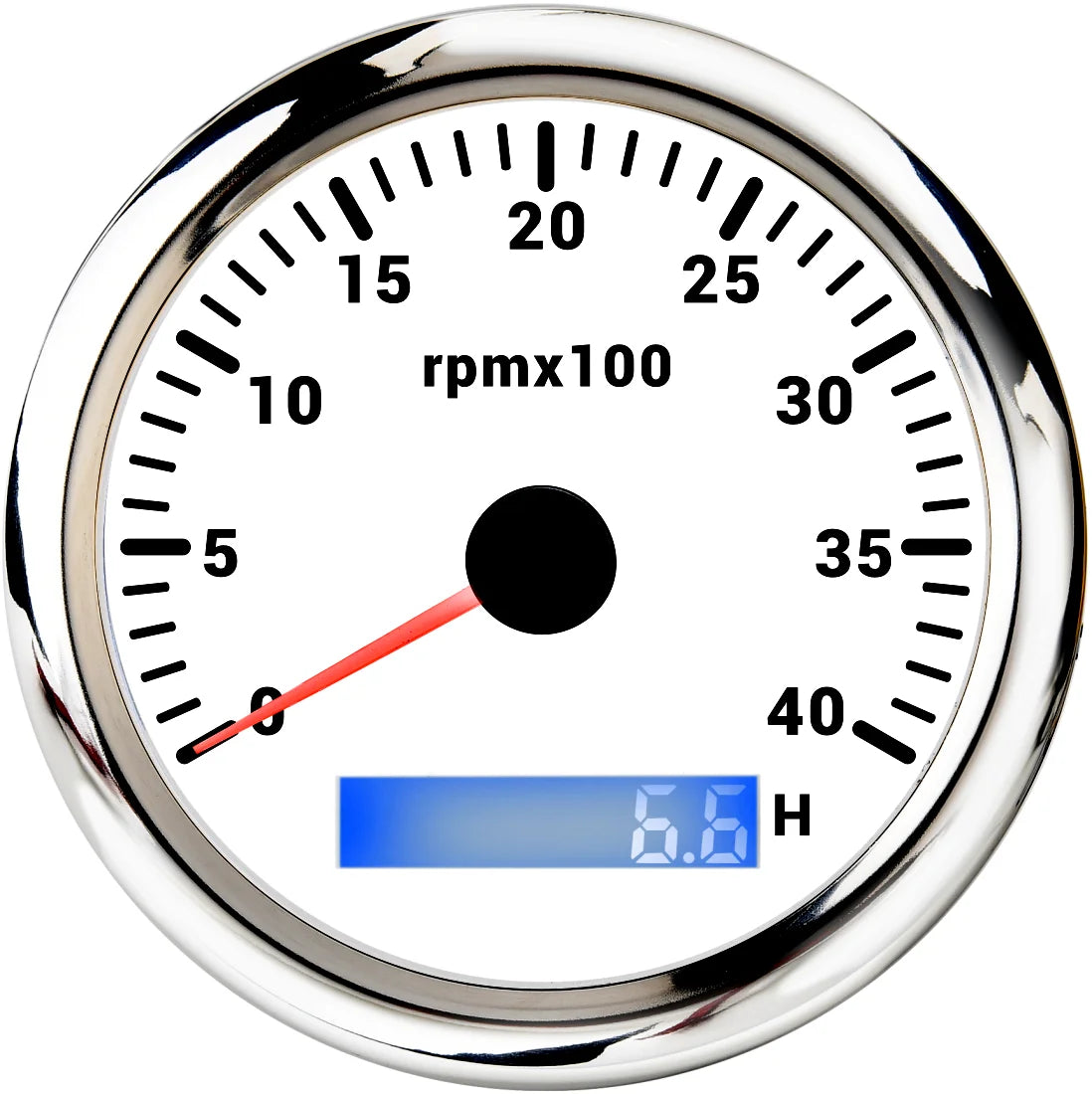 85mm Tachometer with LCD Hour Meter | 7 Color LED Backlight for Marine Boat Car additional angle
