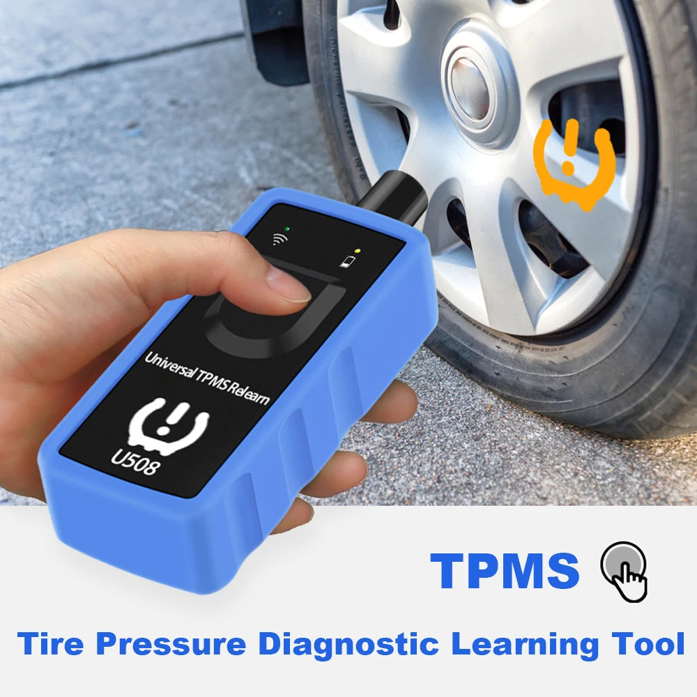 Car Tire Pressure Monitor Sensor System Relearn Tool 315MHz or 433MHz Universal U508 A close-up view