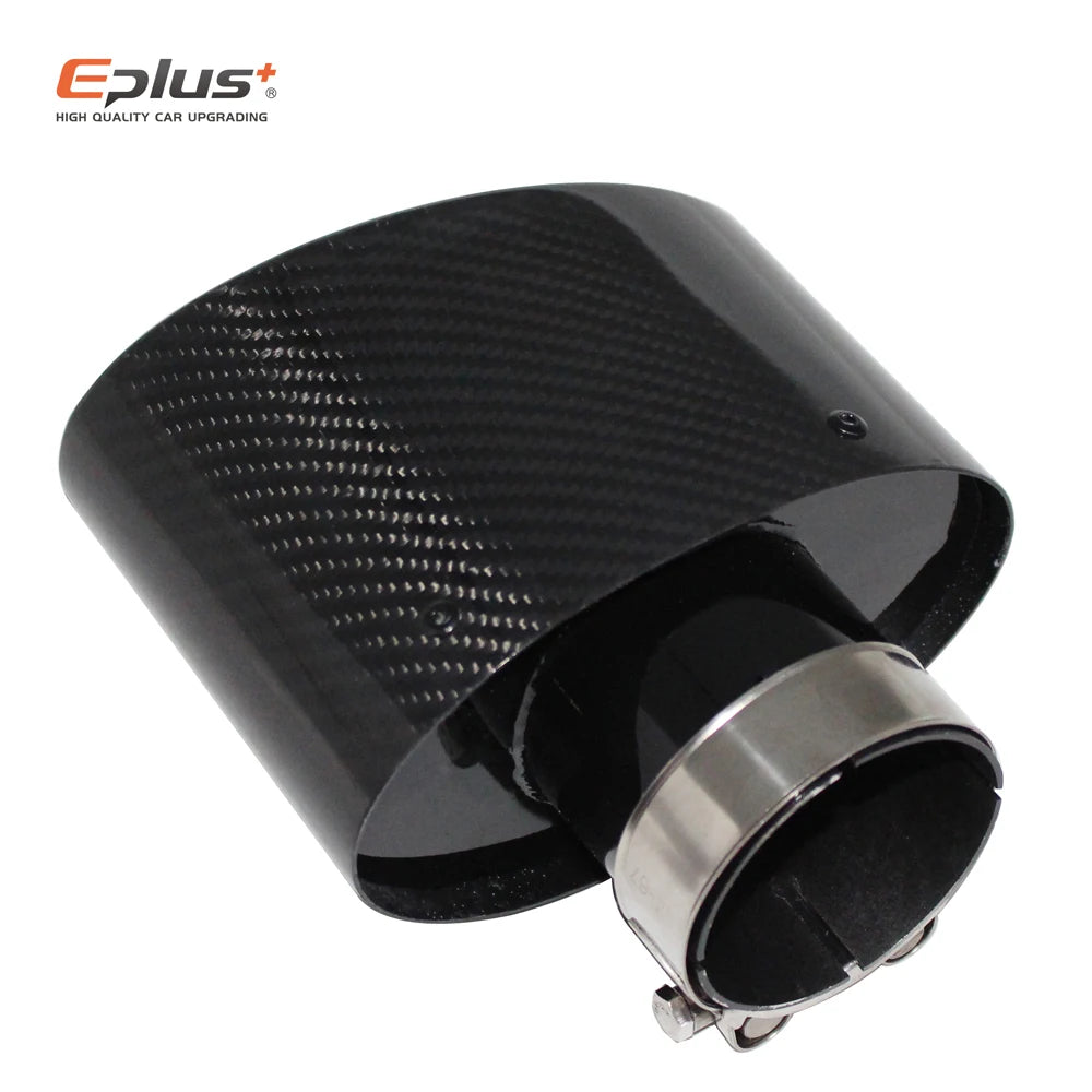 Oval Gloss Carbon Fiber Universal Car Muffler Tip Exhaust Pipe Nozzle Decoration | St lifestyle view