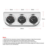 3 in 1 Car Gauge Kit 2INCH 52mm | Volt Water Temp Oil Press Triple Gauge Set with S additional angle