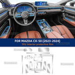 For MAZDA CX-50 CX50 2023 2024 Sticker Anti-scratch Car Interior Center Console Media Dashboard Navigation TPU Protector Film