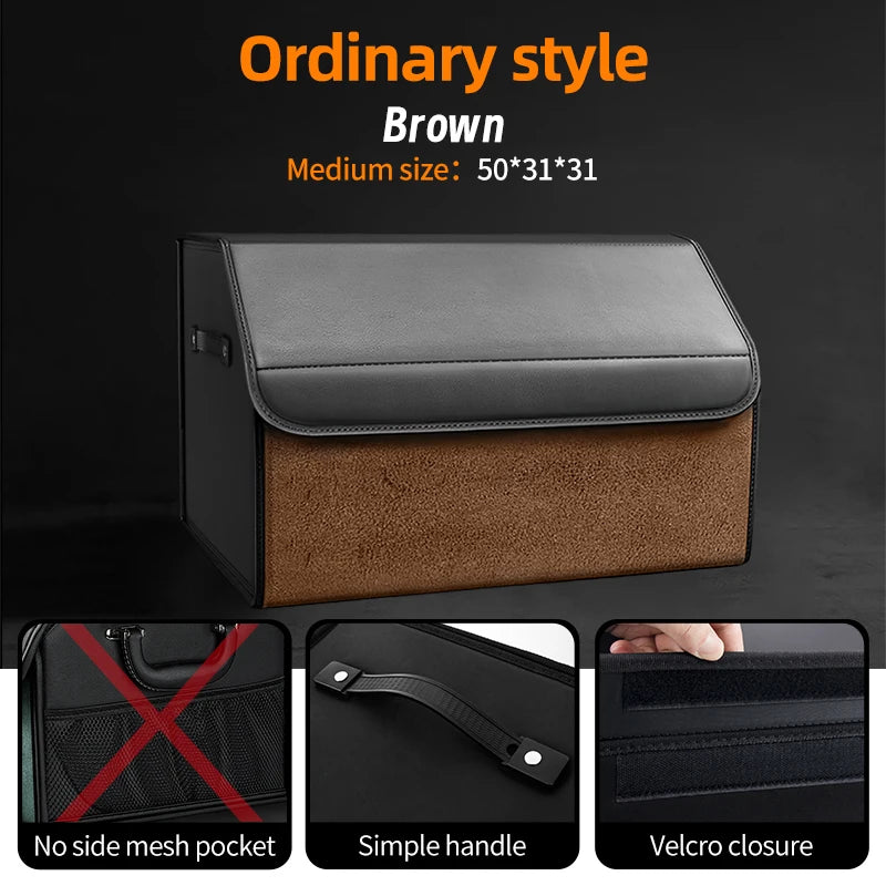 Car Trunk Organizer – Large Capacity Suede Foldable Storage Box (3 Sizes, 10 Colors) lifestyle view