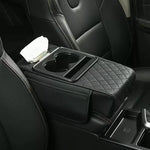 Car Armrest Storage Box, Car Center Console Organizer, Armrest Heightening Cushion With Cup Holder Armrest Storage Organizer Box